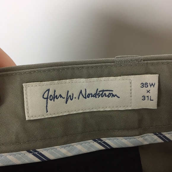 John W. Nordstrom Double Pleated Cotton Pants - Picture 5 of 6